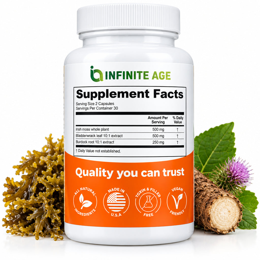 Infinite Age Sea Moss Advanced 1250 mg – 60 Vegan Capsules