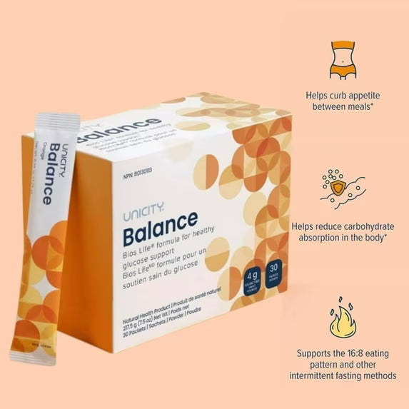 Unicity Balance Orange Fiber Drink Mix – 30 Packets