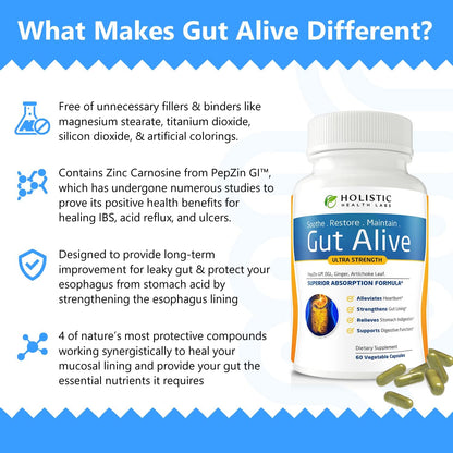 Holistic Health Labs Gut Alive Digestive Support – 60 Capsules