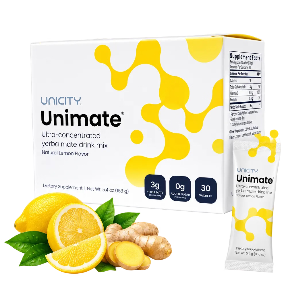 Unicity Unimate Lemon Ginger – 30 Sachets