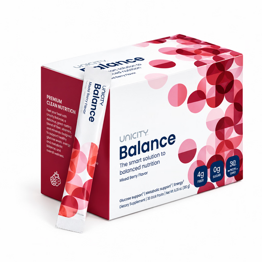Unicity Balance Mixed Berry Fiber Drink Mix – 30 Stick Packs