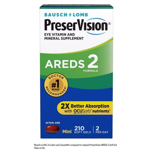 Bausch + Lomb PreserVision AREDS 2 Formula – 210 Softgels