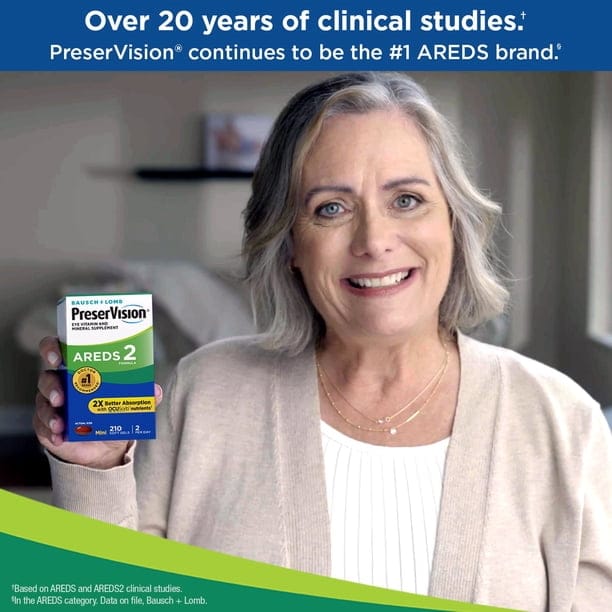 Bausch + Lomb PreserVision AREDS 2 Formula – 210 Softgels