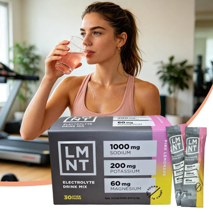 LMNT Pink Lemonade Electrolyte Drink Mix – 30 Stick Packs