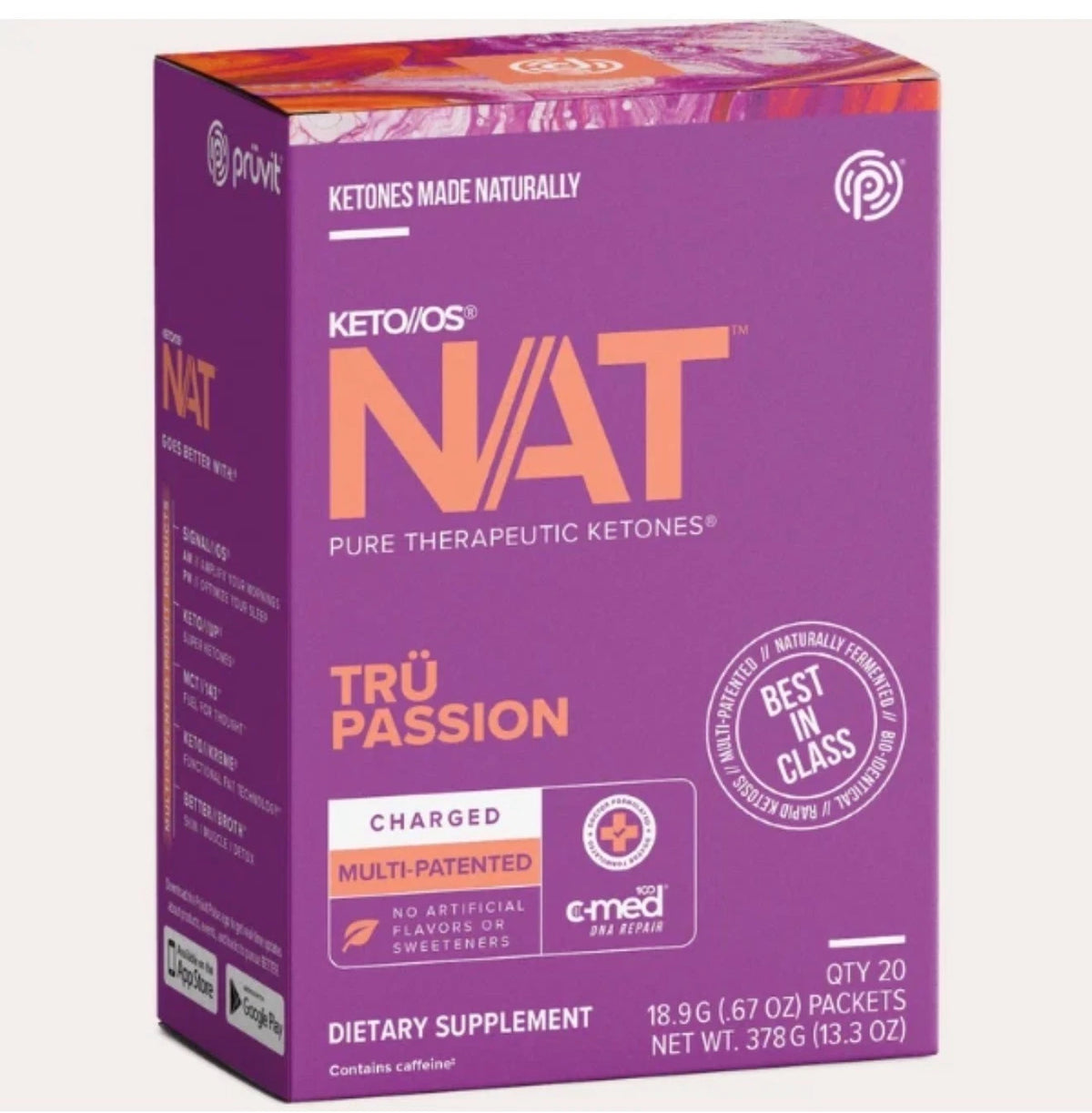 PRÜVIT Keto//OS NAT Ketone Drink Mix – Multiple Flavors & Pack Sizes
