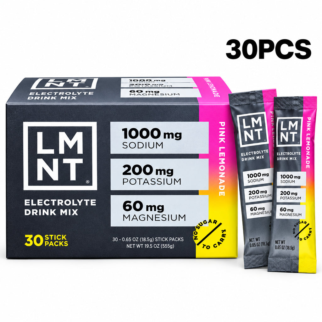 LMNT Pink Lemonade Electrolyte Drink Mix – 30 Stick Packs