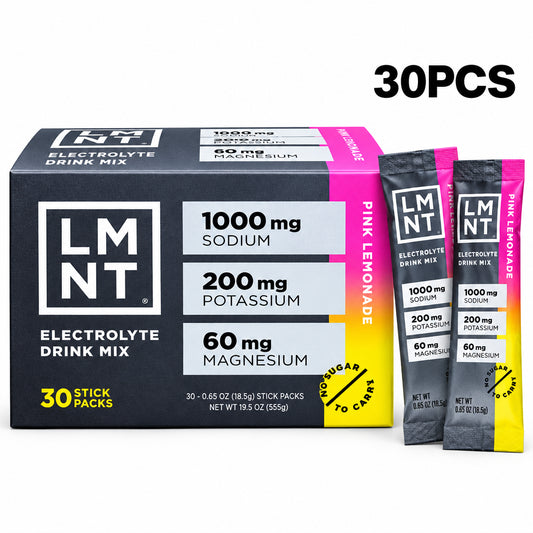 LMNT Pink Lemonade Electrolyte Drink Mix – 30 Stick Packs