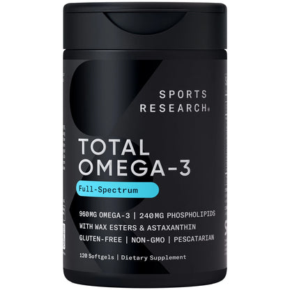 Sports Research Total Omega-3 2200 mg – 120 Softgels