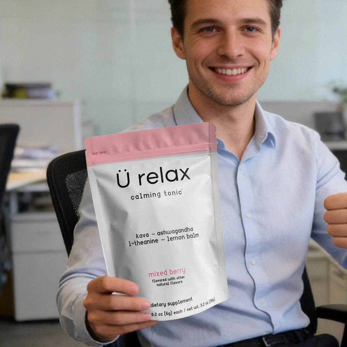 U Relax Calming Tonic Mixed Berry – 15 Packets