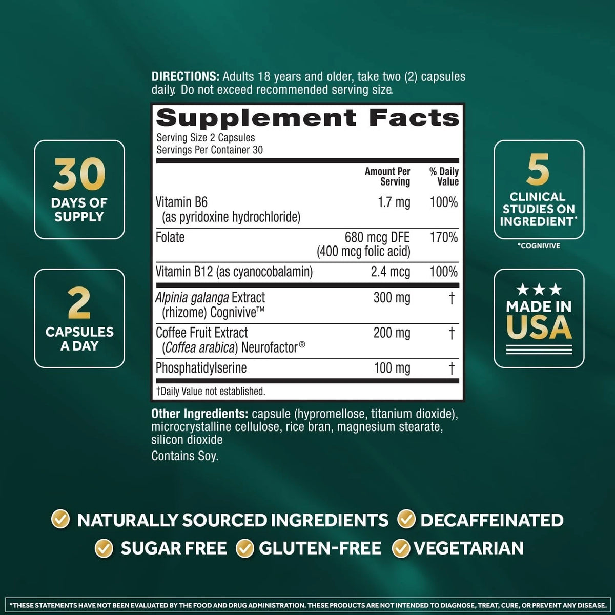 Neuriva Ultra Brain Health Supplement – 60 Capsules