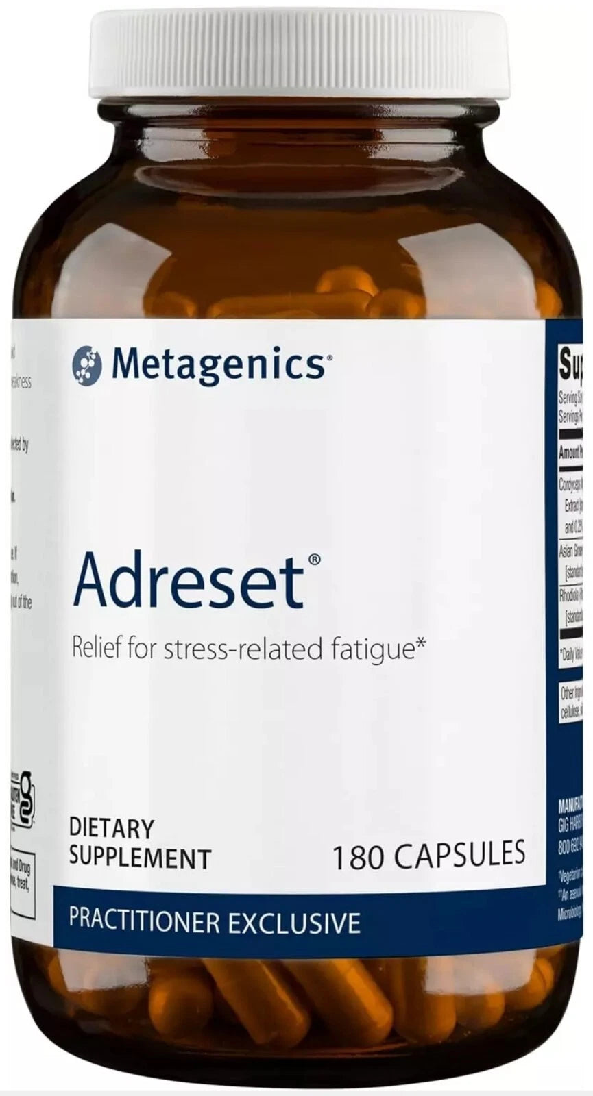 Metagenics Adreset Adaptogen Supplement – 180 Capsules