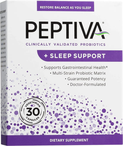 Peptiva 26 Billion CFU Probiotic & Sleep Support – 30 Capsules