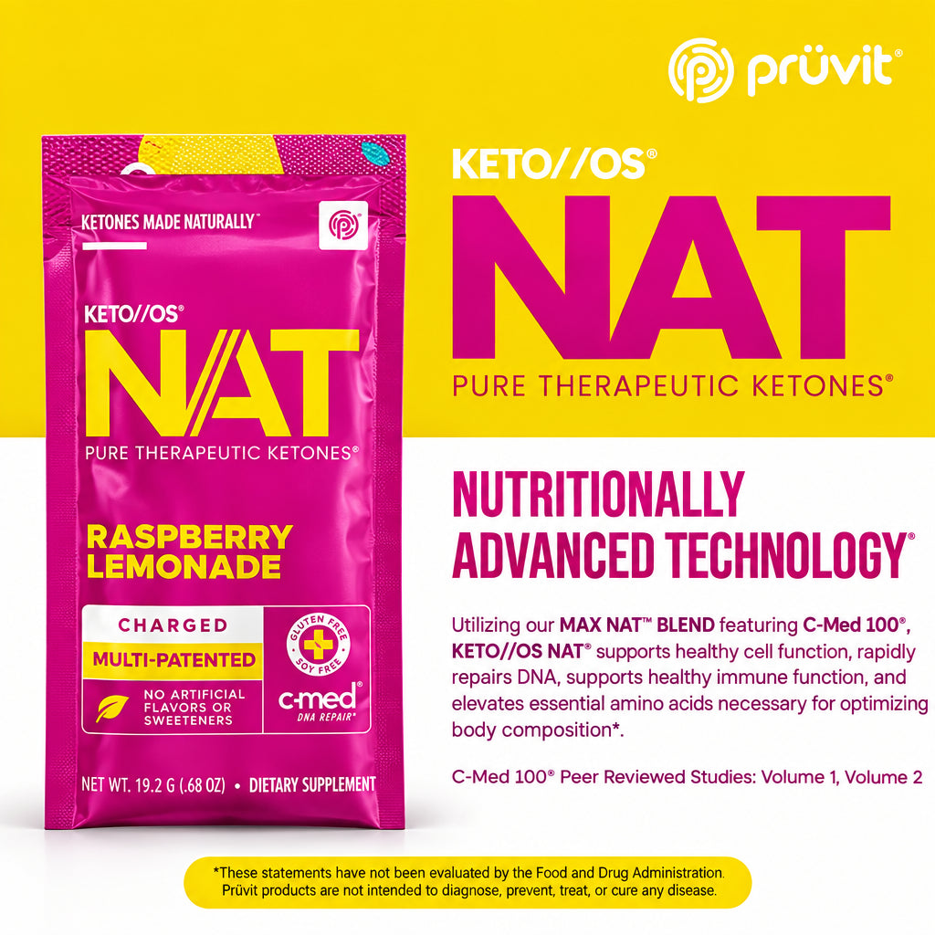 PRÜVIT Keto//OS NAT Raspberry Lemonade Charged – 20 Pack