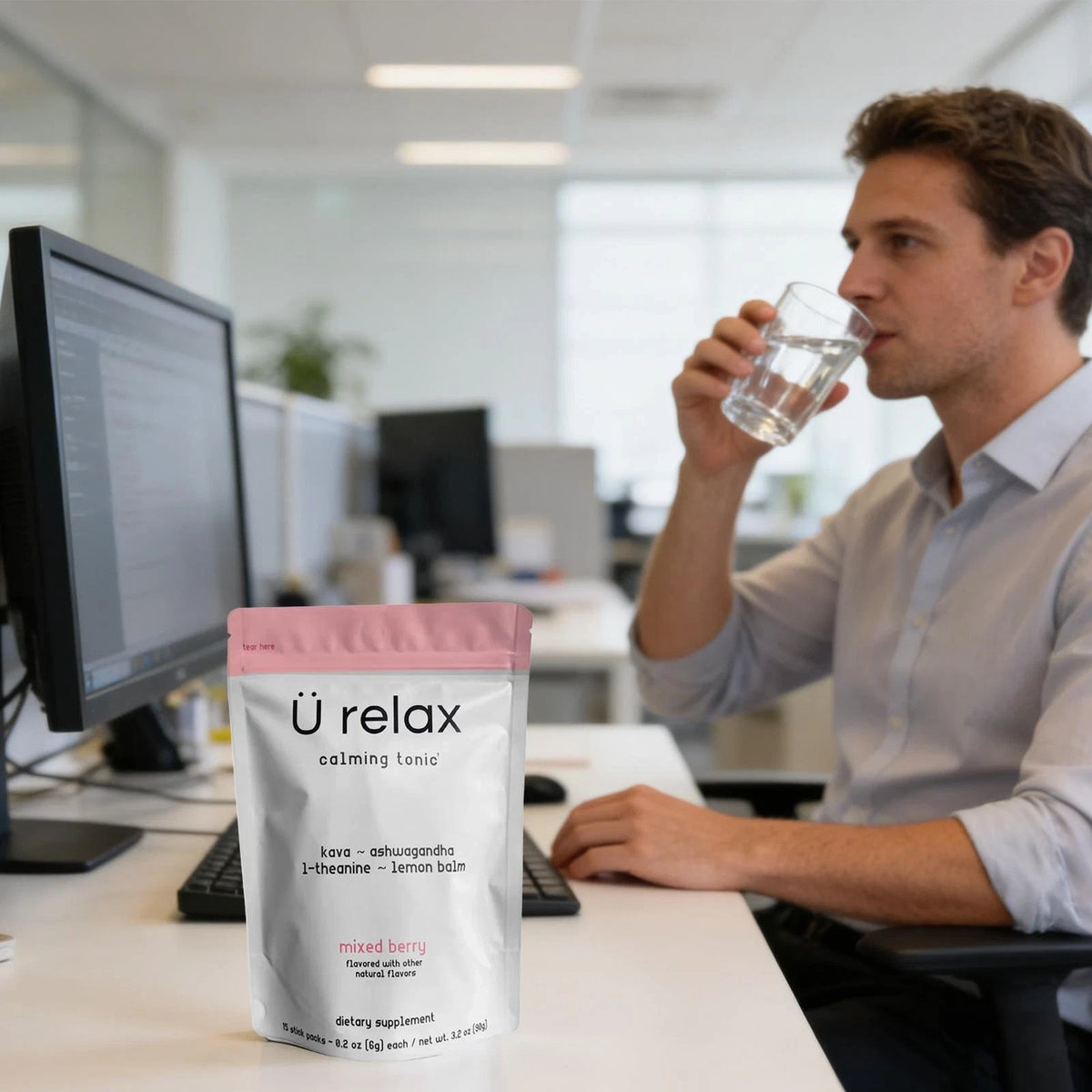 U Relax Calming Tonic Mixed Berry – 15 Packets