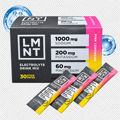 LMNT Pink Lemonade Electrolyte Drink Mix – 30 Stick Packs