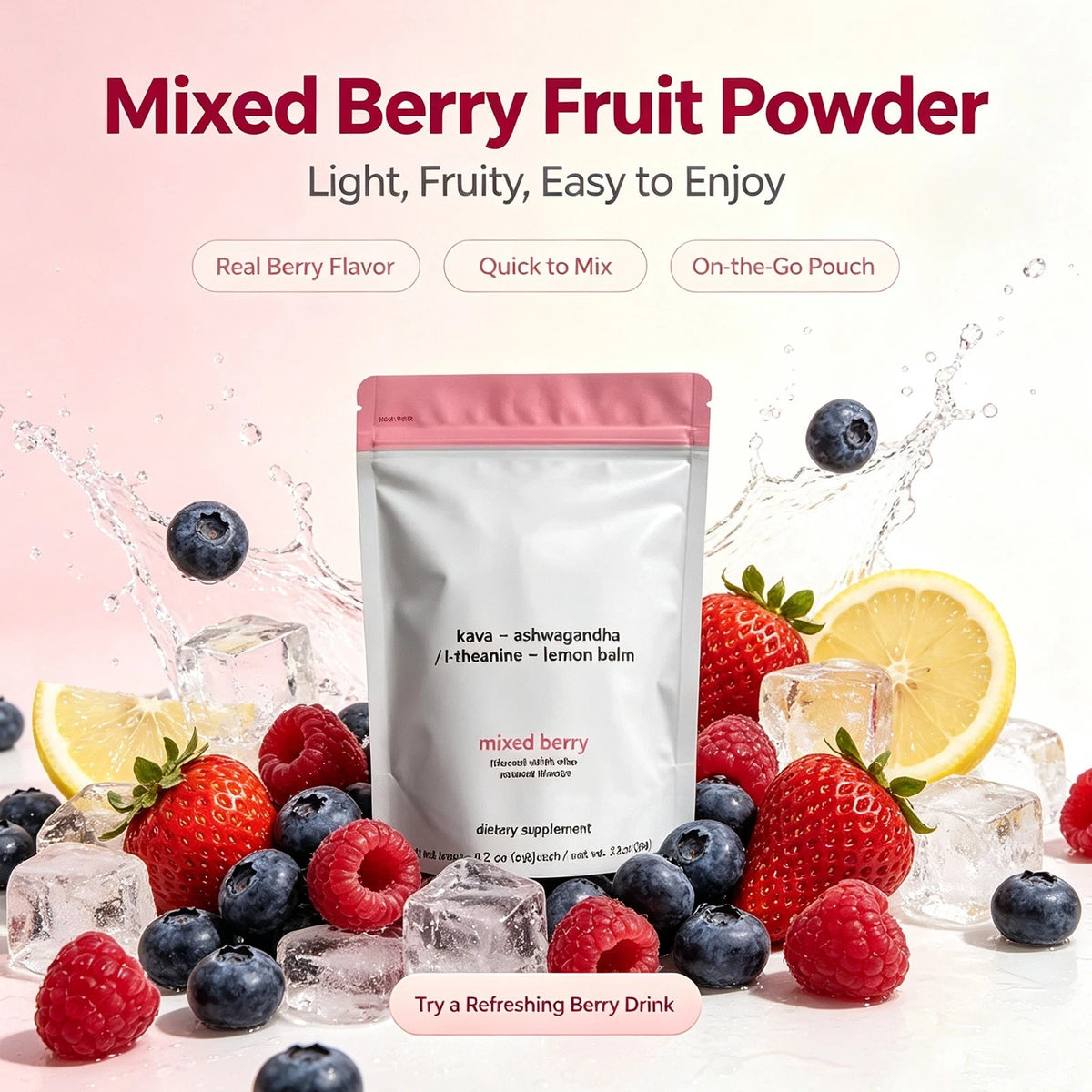 U Relax Calming Tonic Mixed Berry – 15 Packets