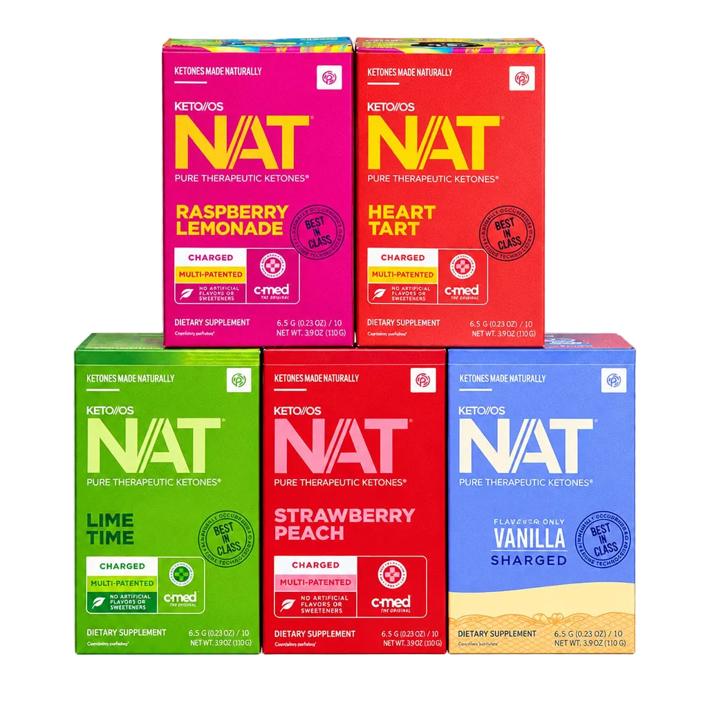 PRÜVIT Keto//OS NAT Ketone Drink Mix – Multiple Flavors & Pack Sizes