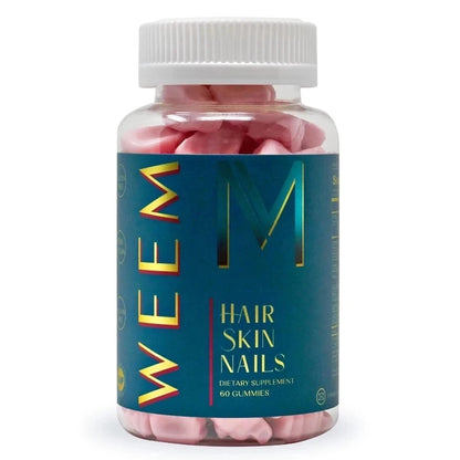 WEEM Hair, Skin & Nails Vegan Biotin Gummies – 60 Gummies