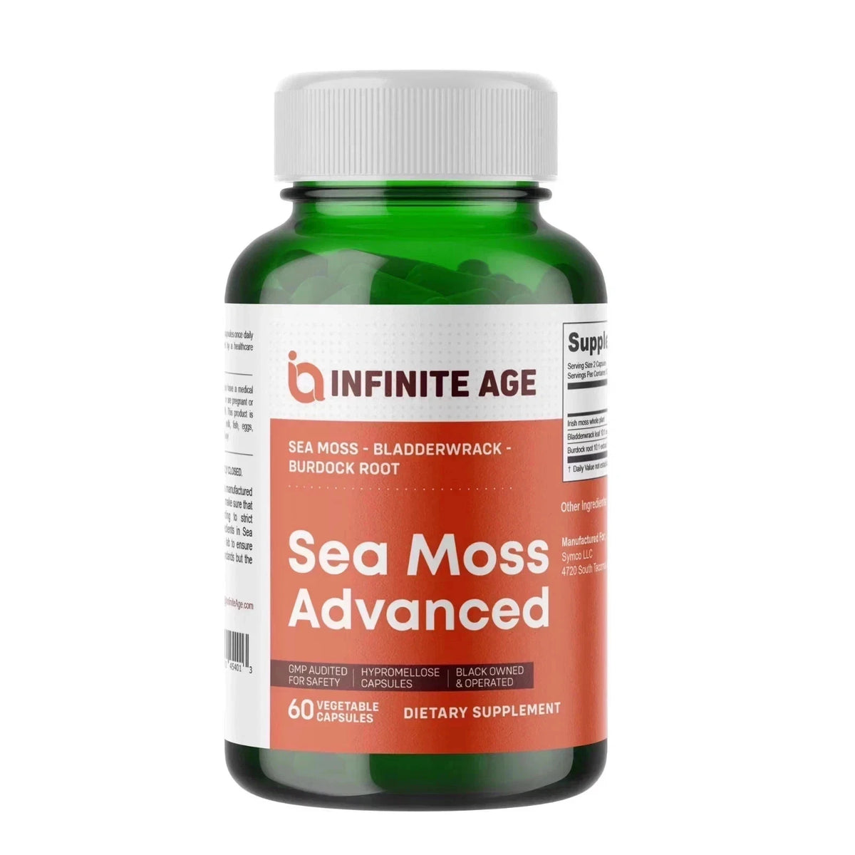 Infinite Age Sea Moss Advanced 1250 mg – 60 Vegan Capsules