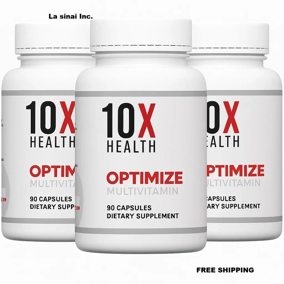 10X Health Optimize Methylated Multivitamin – 3 Pack, 90 Capsules Each