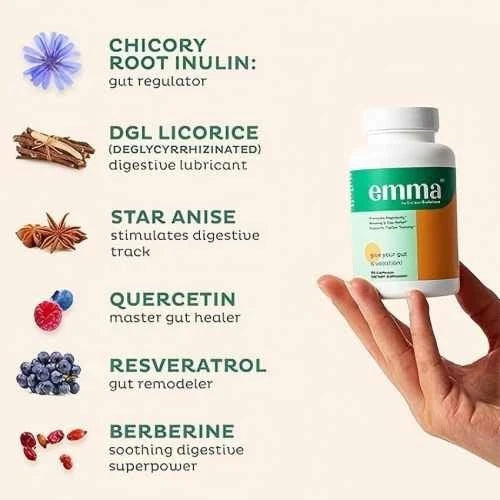 Emma Gut Health Digestive Support Supplement – 60 Capsules